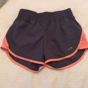 Grey Athletic Shorts w/ Orange Accents
